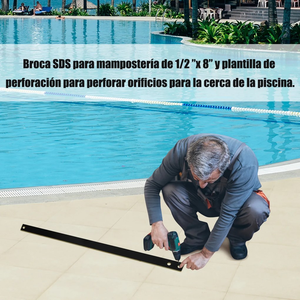 Conjunto de 2 Barreiras de Segurança para Piscina da Teslin Dimensões por barreira: 360 x 125 cm – Proteção para Varandas, Barreira Ocultante, Proteçã