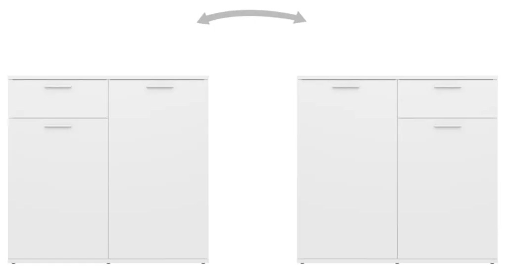 Aparador 160x36x75 cm contraplacado branco