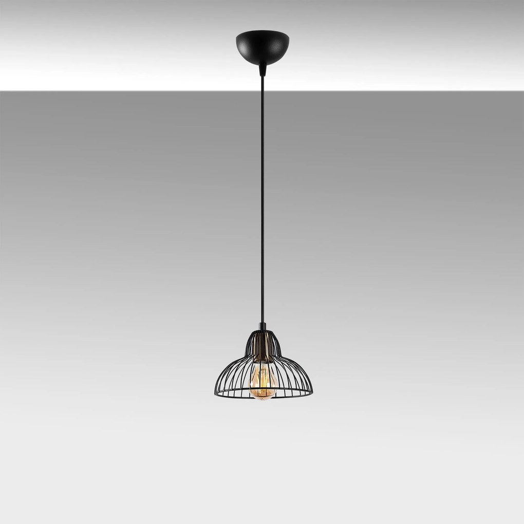 Chandelier Dopo – Preto Antique – 20 x 20 x 114 cm