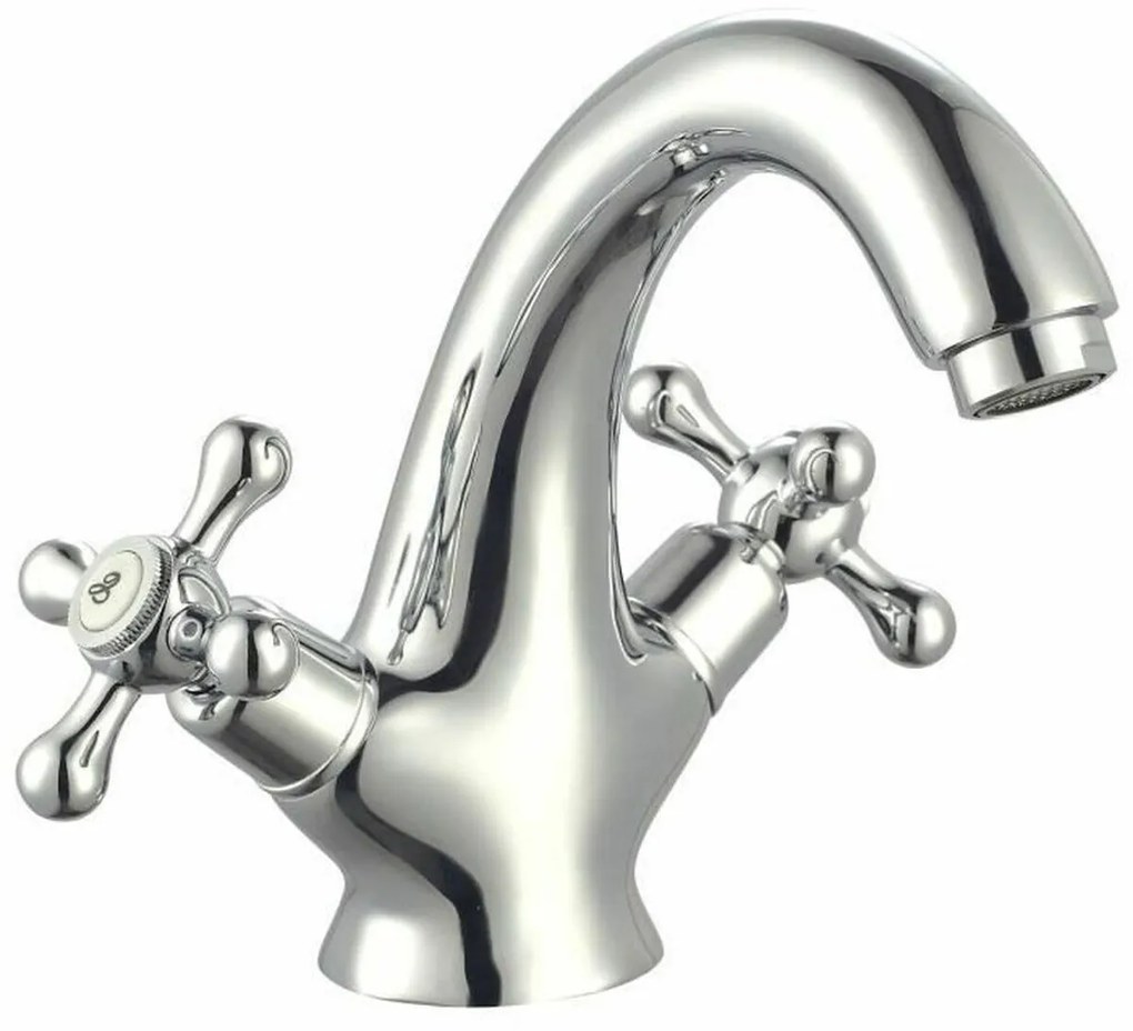 Torneira de comando duplo Rousseau Beverley Metal Aço inoxidável Latão