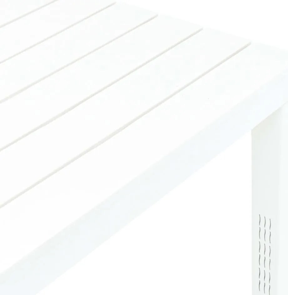 Mesa de jardim 78x78x72 cm plástico branco