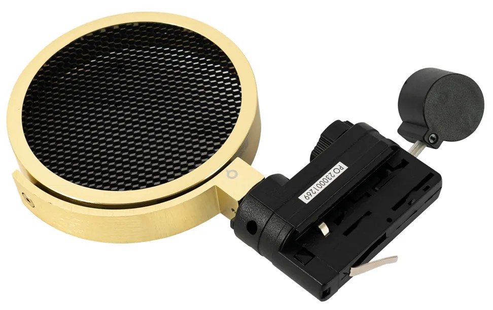 Foco de calha moderno trifásico dourado - Master 111 Honey Moderno