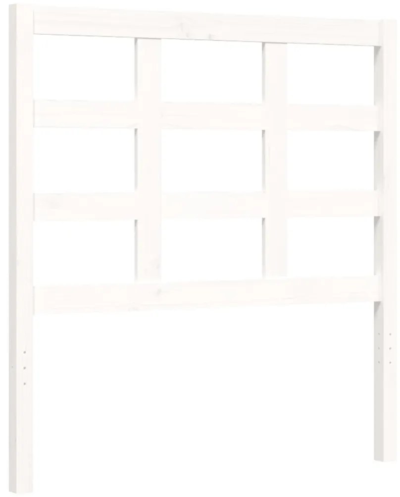 Cama sem colchão 100x200 cm madeira de pinho maciça branco