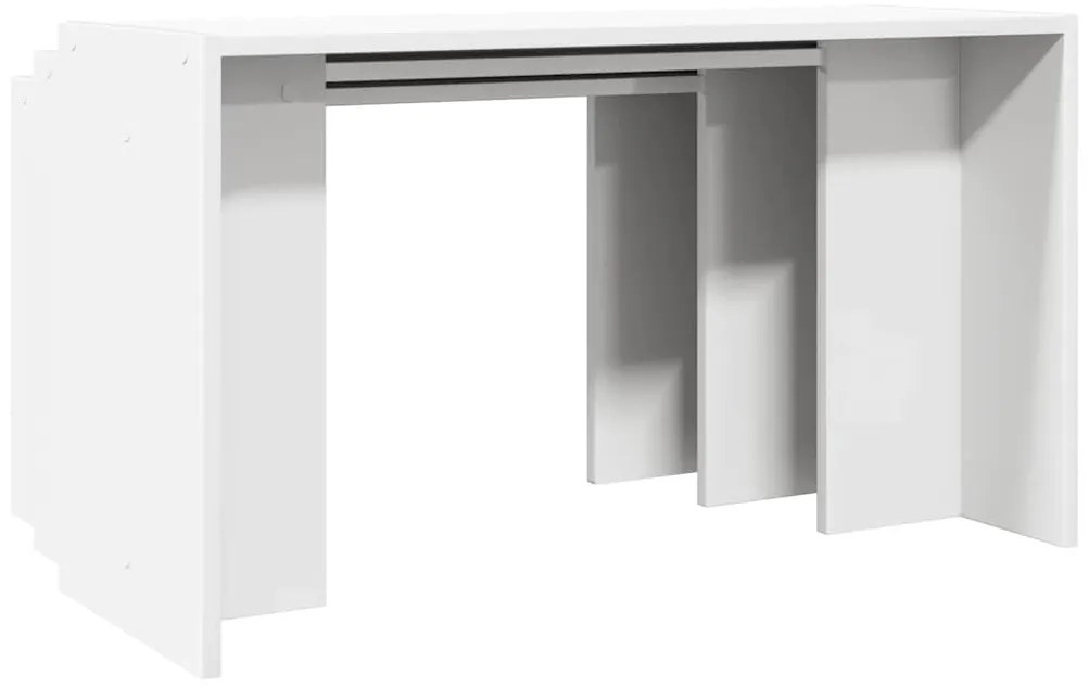 Mesas de encastrar 3 pcs derivados de madeira branco