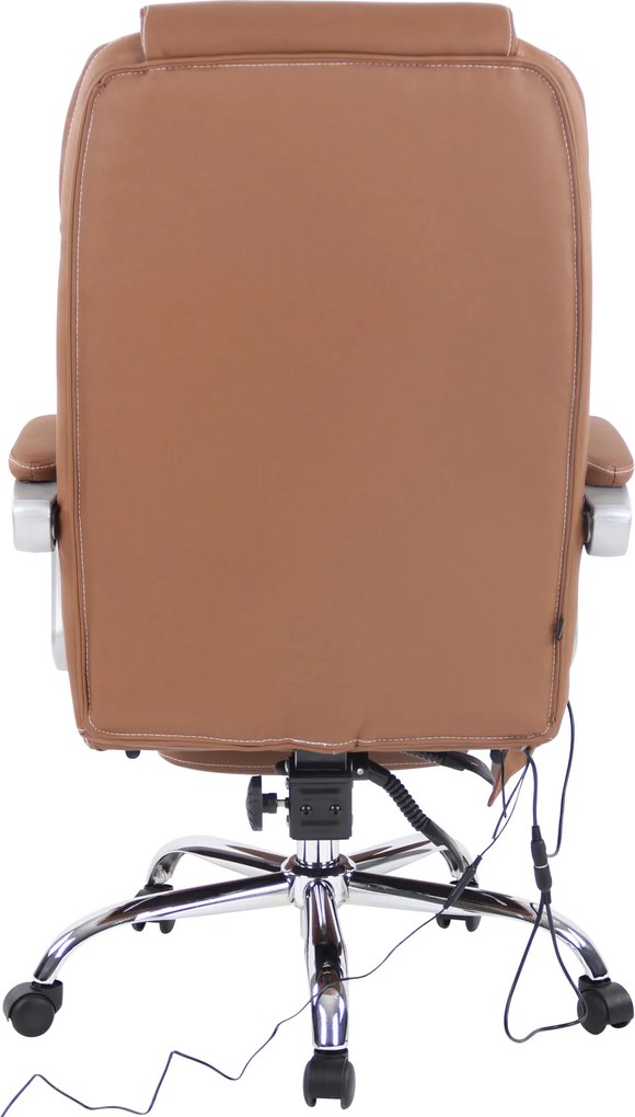 Cadeira de escritório Pacific com função de massagem castanho claro
