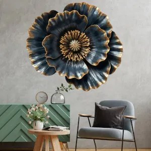 Autocolante Papoila – Design a preto e dourado