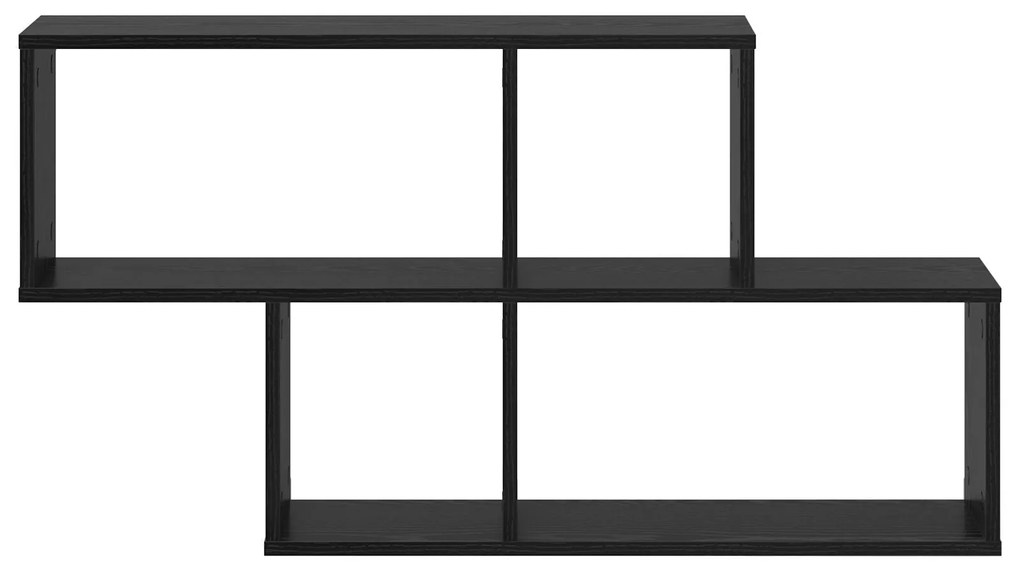 Prateleira de Parede Carvalho Preto 100x20x53 cm Madeira Engenharia