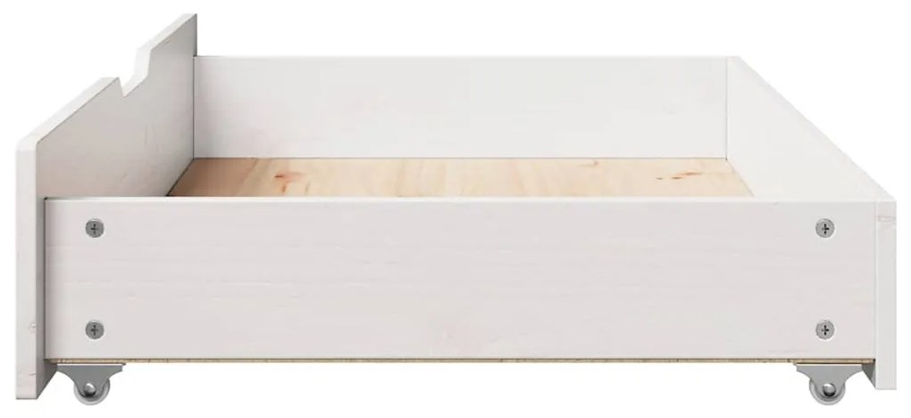 Gavetas para cama 2 pcs 95x55x17 cm pinho maciço branco