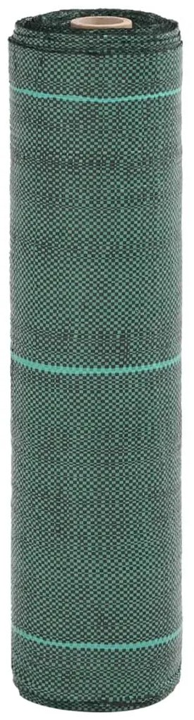 vidaXL Tela para ervas daninhas 0,5x5 m PP verde