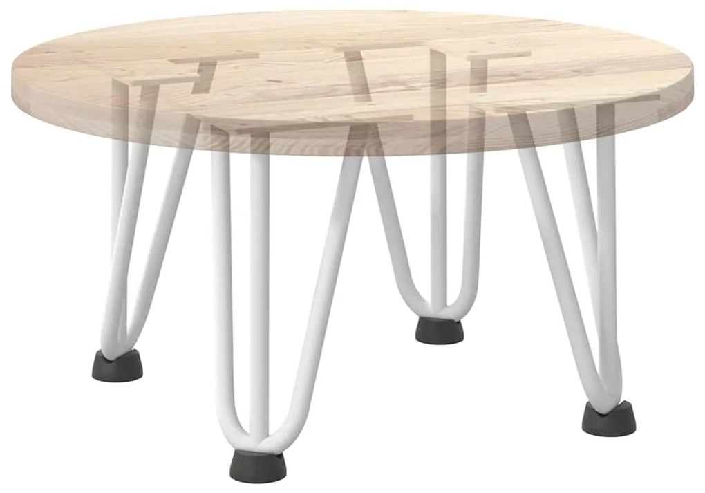 Pernas de grampo para mesa de centro 4 peças, branco, 20 cm, aço maciç