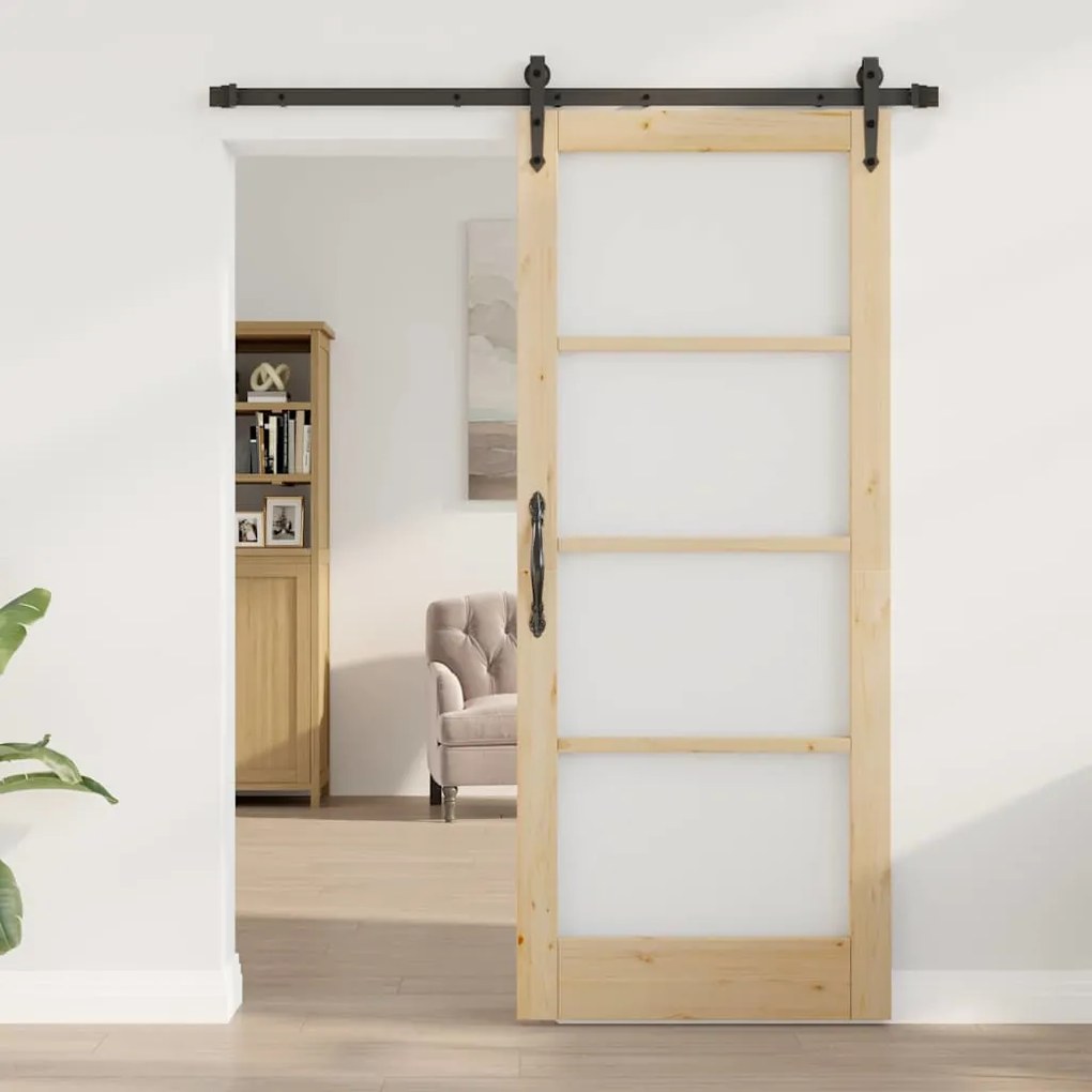 Porta de Correr vidaXL com Conjunto de Hardware 'ORKDAL'83x202 cm