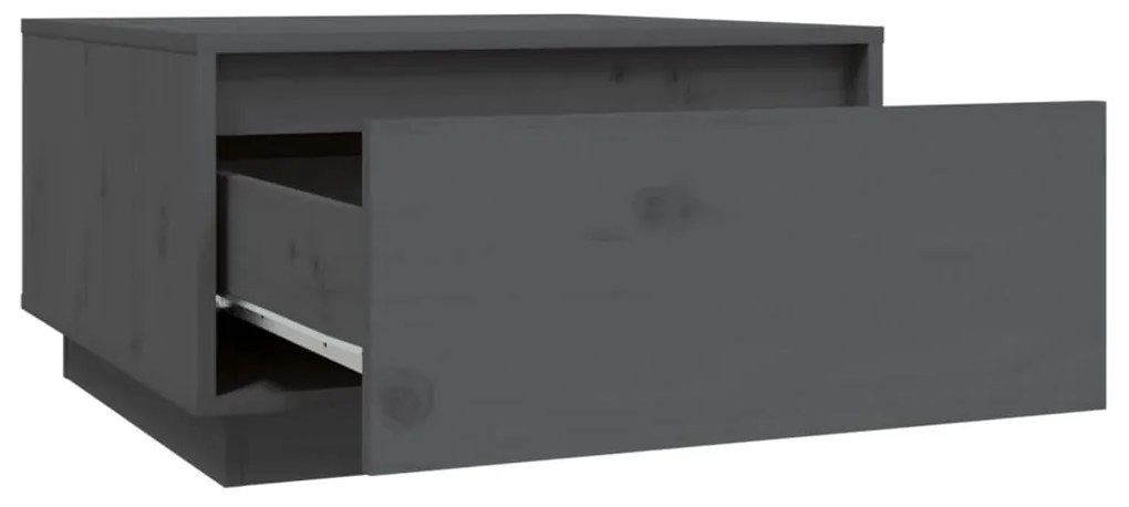 Mesa de centro 55x56x32 cm pinho maciço cinza