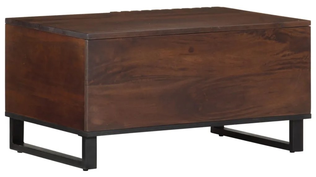 Mesa de centro 80x51x40 cm madeira de mangueira maciça castanho