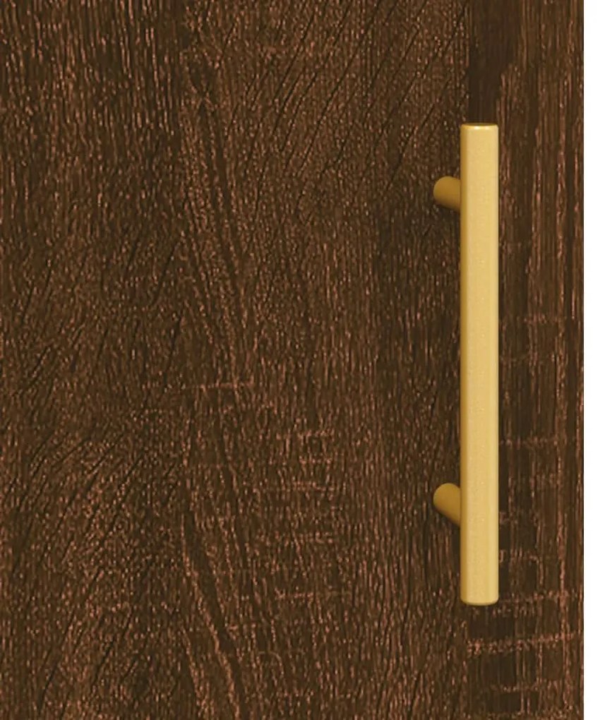 Mesa cabeceira 40x40x50 cm madeira processada carvalho castanho