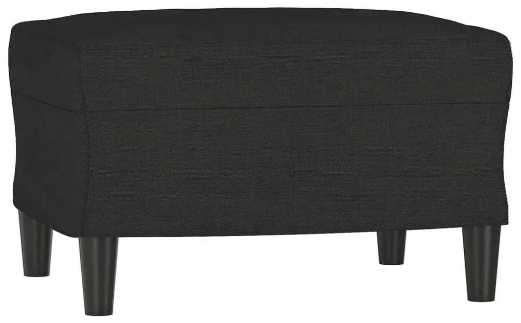 4 pcs conjunto de sofás com almofadas tecido preto