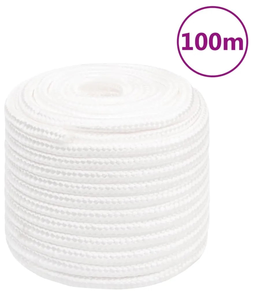 Corda de barco 18 mm 100 m polipropileno branco completo