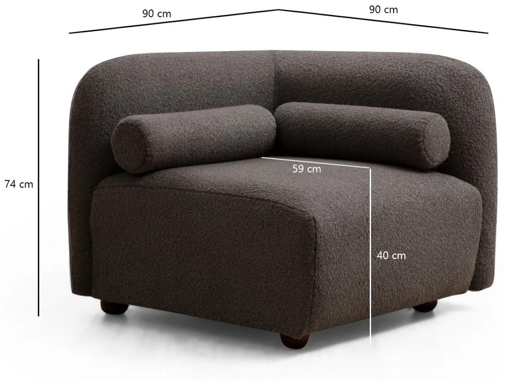 Cadeira Wing Viktor – Cinzento Escuro – 90x74x90 cm