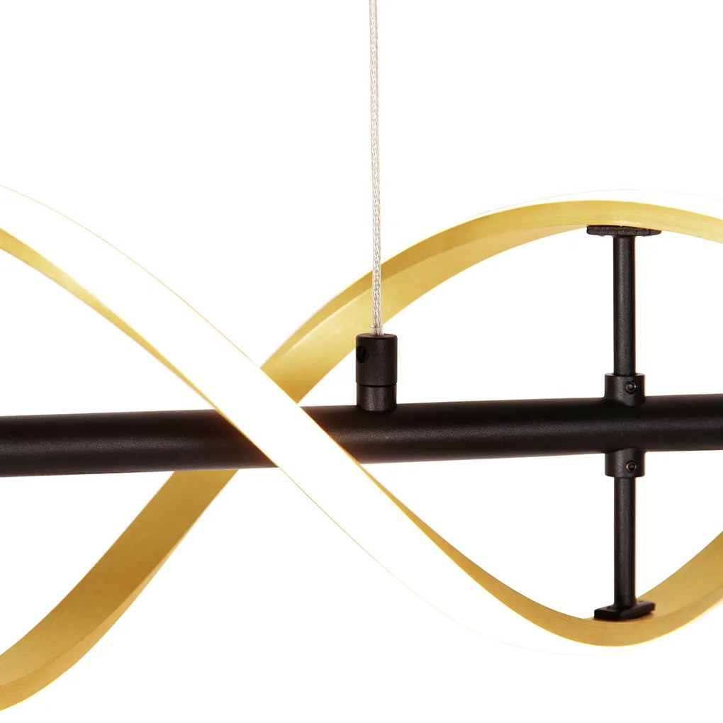 Candeeiro de suspensão dourado com LED regulável em 3 níveis de Kelvin - Henk Design