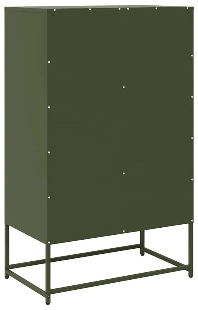 Móvel alto 68x39x111,5 cm aço verde azeitona