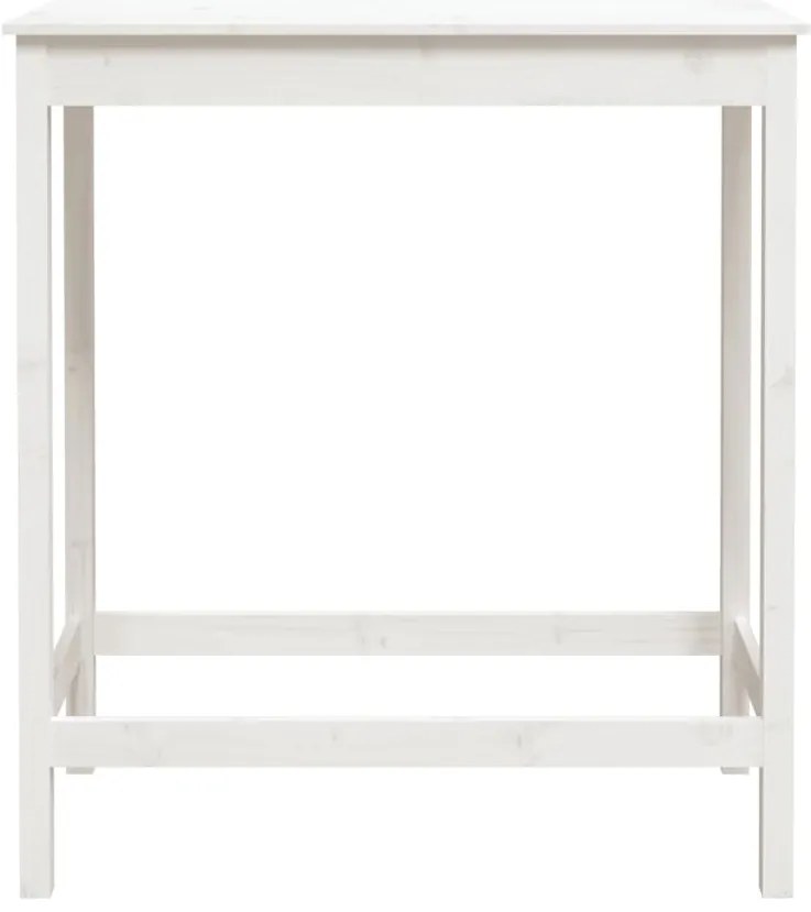 Mesa de bar 100x50x110 cm madeira de pinho maciça branco