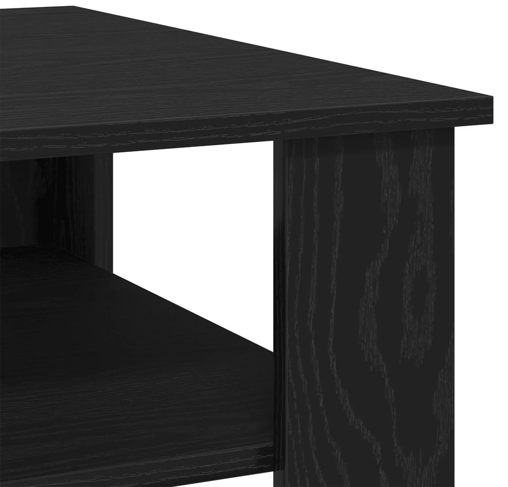 Mesa de Centro vidaXL Preta em Carvalho 60x60x42 cm em Madeira de Enge