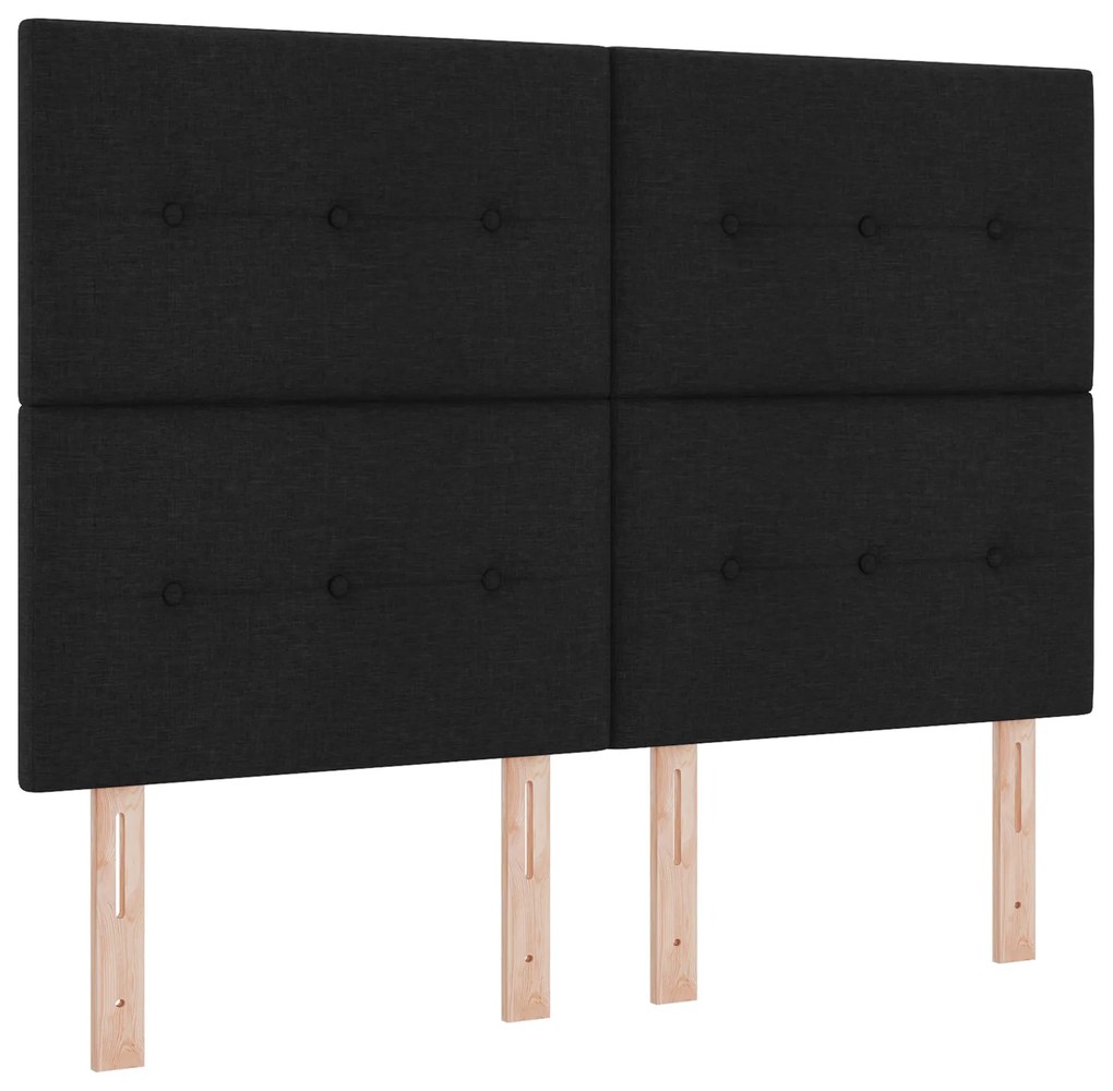 Cama Box com Colchão Preto 140x200 cm Tecido