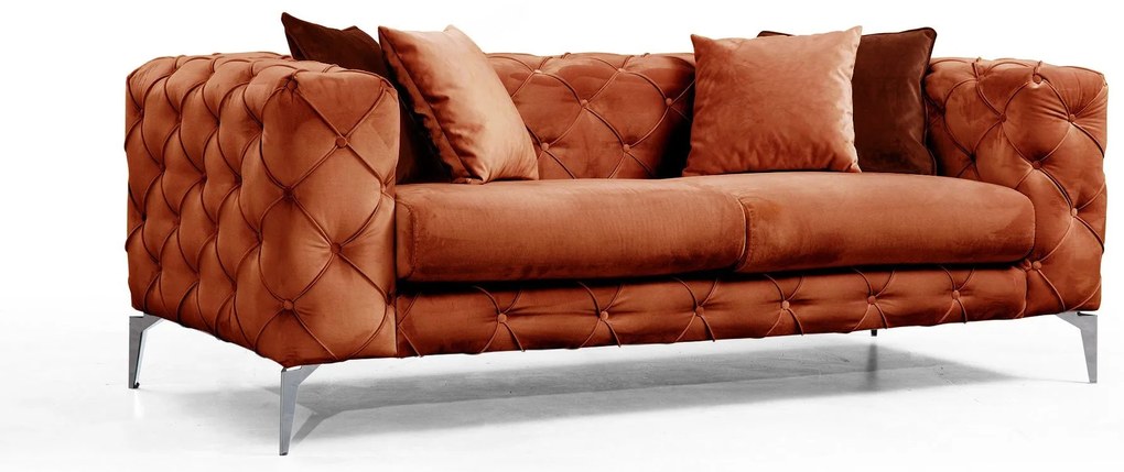 Sofá de 2 Lugares Como – Laranja – 197x73x90 cm
