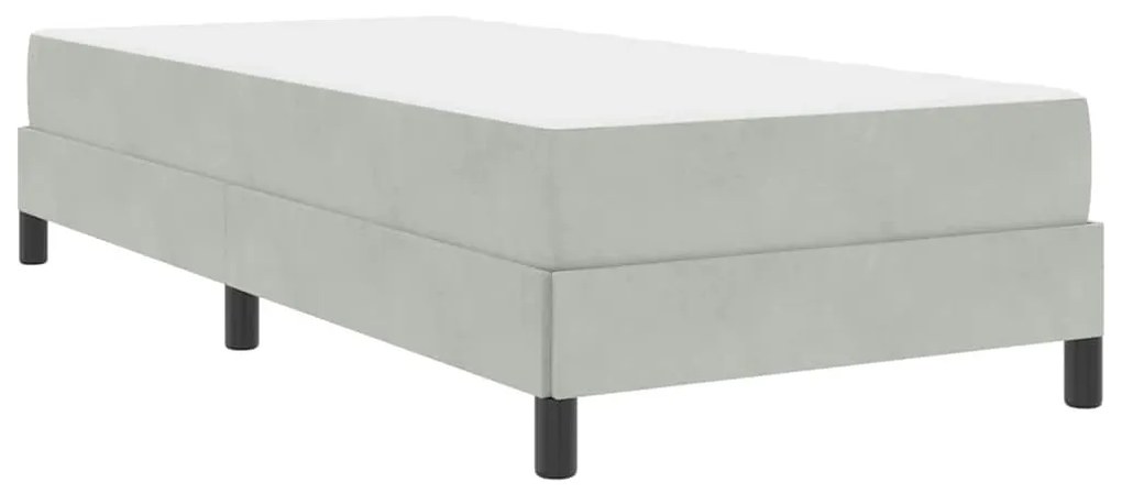 Cama box spring com colchão Cinzento-claro 90 x 190 cm Veludo