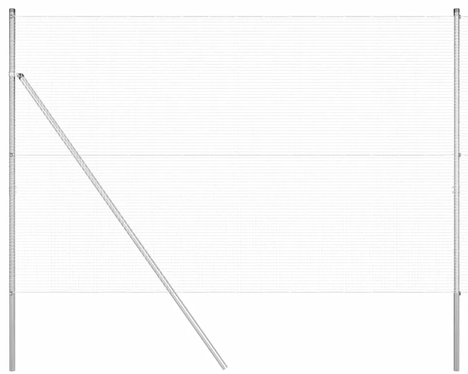 Cerca de Arame Soldado com 13 Postes 1.6x50 m Aço Galvanizado