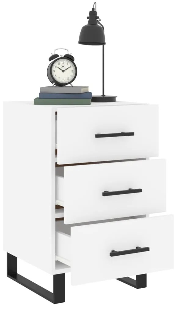 Mesa de cabeceira 40x40x66 cm derivados de madeira branco