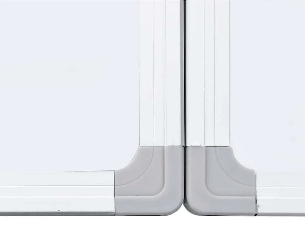 Quadro branco magnético dobrável 180x80x1,7 cm alumínio