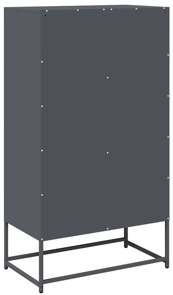 Aparador alto 68x39x123 cm aço antracite