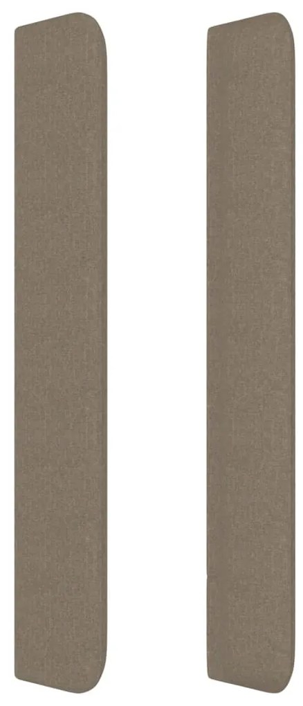 Cabeceira cama c/ abas tecido 93x16x118/128cm cinza-acastanhado