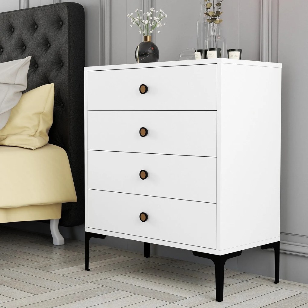 Cómoda Lizbon500 – Branco – 76x90,7x40 cm