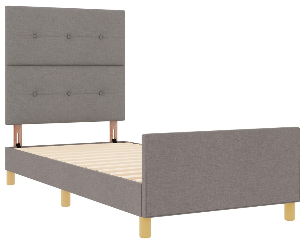 Cama vidaXL Taupe 100x200 cm em Tecido
