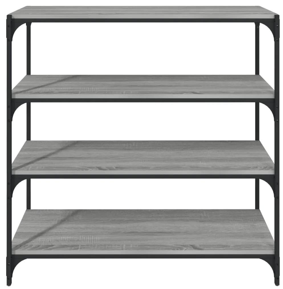 Estante 100x33x100 cm derivados de madeira e aço cinza sonoma
