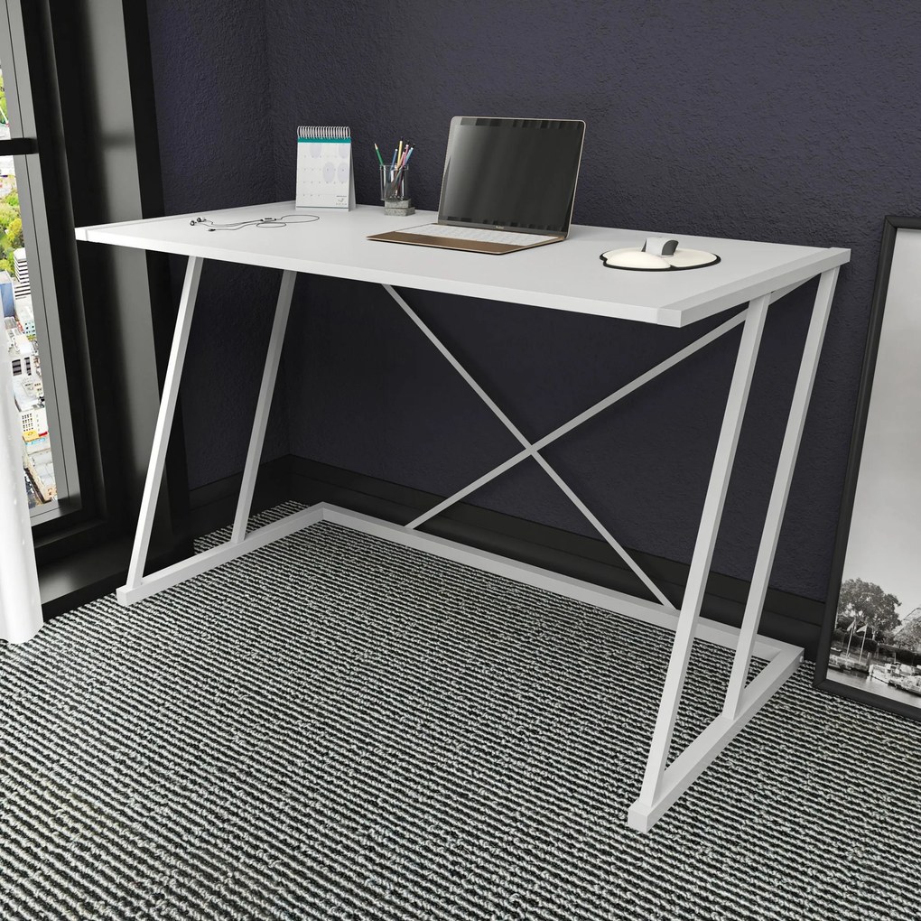 Secretária de Estudo Adelaide - Branco - 114x60x75cm