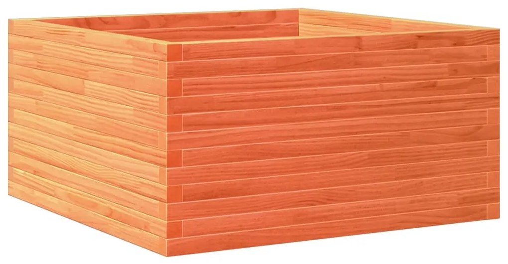 Vaso/floreira de jardim 90x90x46 cm pinho maciço castanho-mel