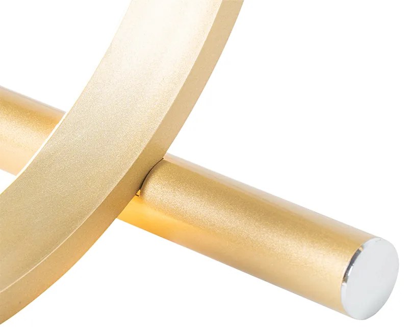 Candeeiro de mesa design latão com LED regulável em 3 níveis - Navara