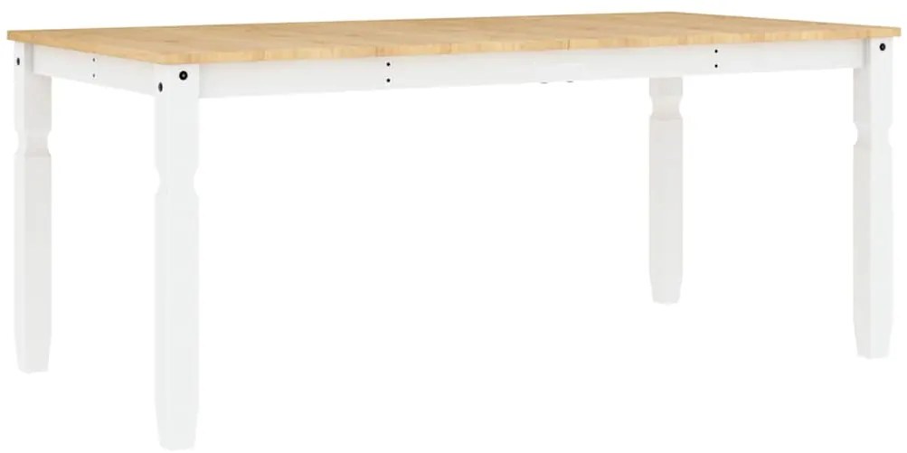 5 pcs conjunto de jantar Panama madeira pinho maciça branco