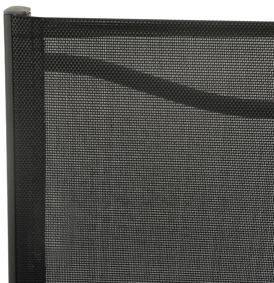 Cadeiras de jardim 2 pcs textilene e aço preto/antracite