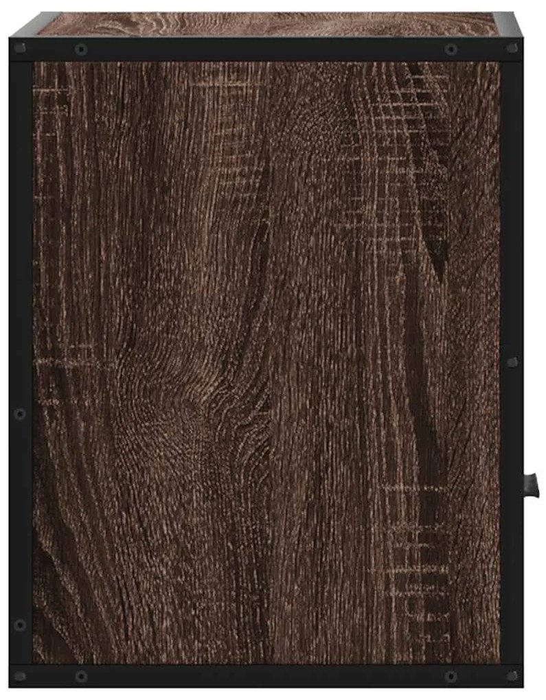Mesas de cabeceira parede 2pcs 40x31x39,5 cm carvalho castanho
