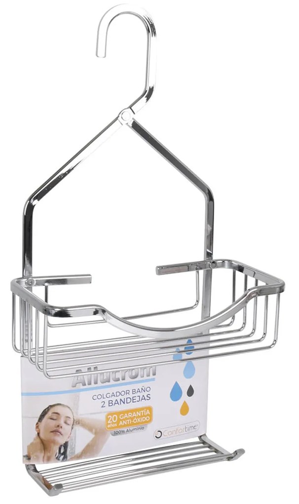 Cabide Banho Allucrom 2 Bandejas 27.8X11.6X49cm