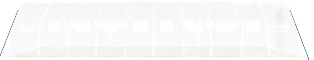 Estufa com estrutura de aço 40 m² 10x4x2 m branco