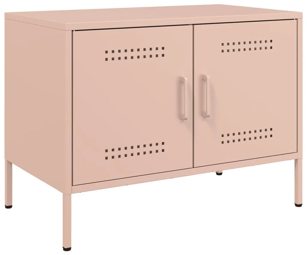 Móveis de TV 2 pcs 68x39x50,5 cm aço rosa