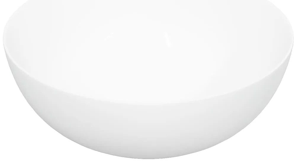 Lavatório redondo 36x15 cm cerâmica branco