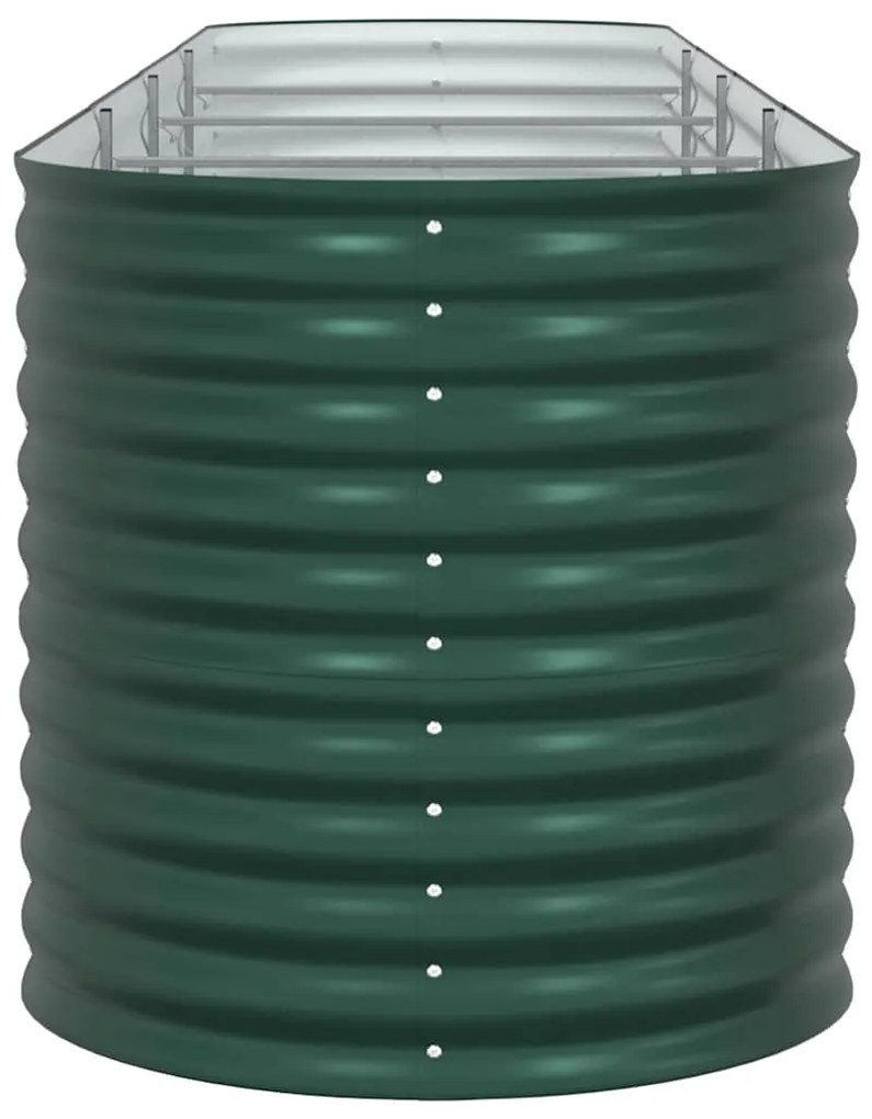 Canteiro Elevado para Jardim vidaXL Verde 400x80x81 cm Aço Galvanizado