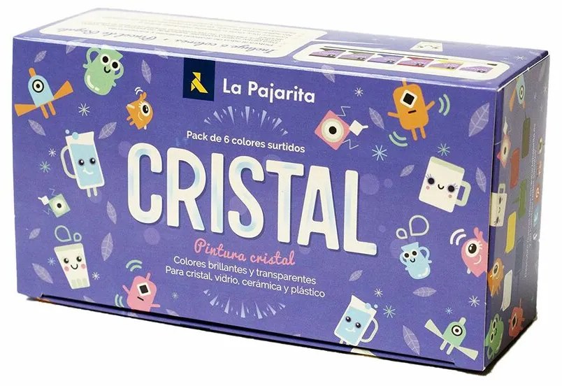 Têmperas La Pajarita Crystal 6 Peças Multicolor