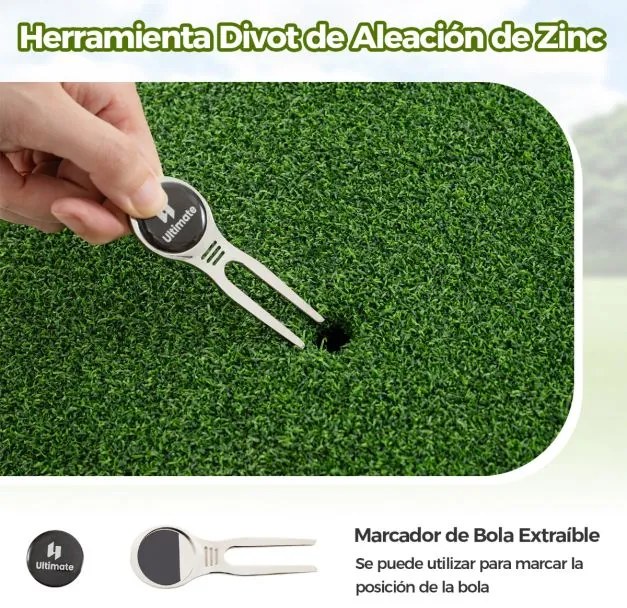 Conjunto completo de acessórios de golfe para homem e mulher com bolas Tees Toalha Cinto de golfe Chapéu de golfe Ferramenta de golfe Azul