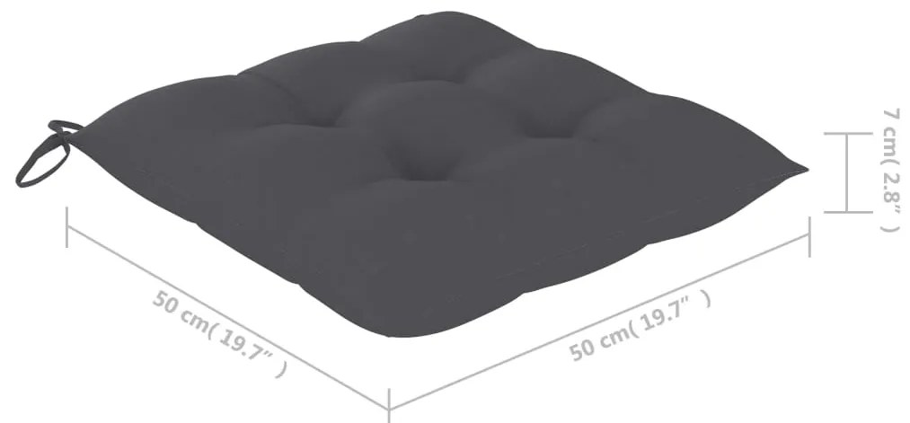 Cadeiras de jantar p/ jardim 6 pcs c/ almofadões acácia maciça